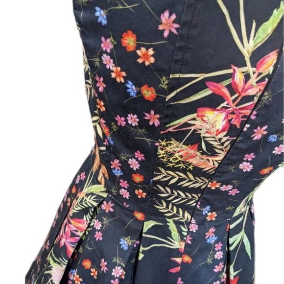 French Connection Women's Dress Floral Batik Japanese Design Size 6 - Picture 7 of 14